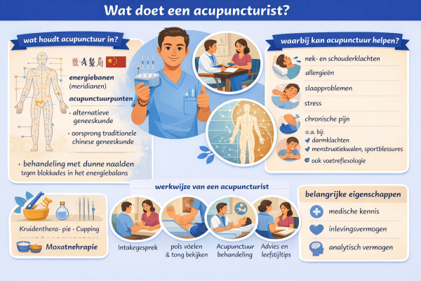 Alles over het beroep acupuncturist Wat doet een acupuncturist